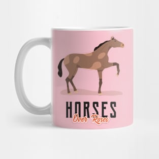 Horses Over Roses Horse Lover Horse Riding Horse Rider Mug